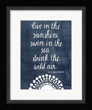 Framed Sun Quote I Print