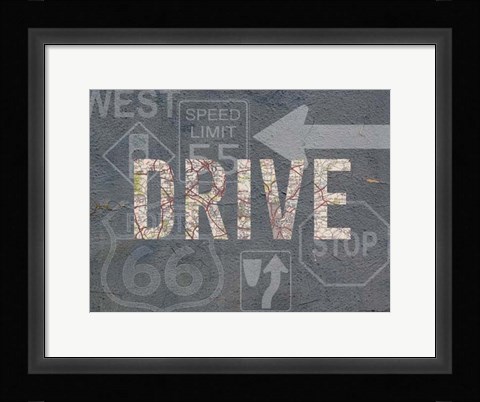 Framed Garage Sign II Print