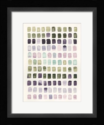 Framed Serene Color Swatches I Print