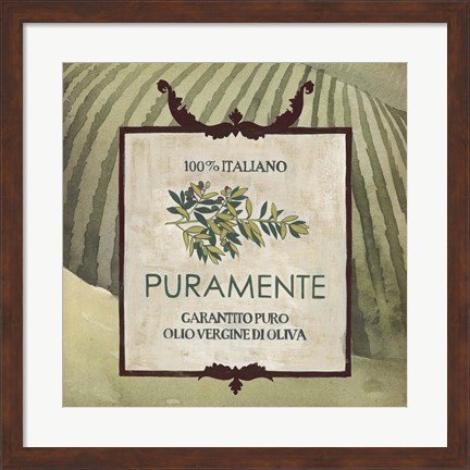 Framed Olive Oil Labels III Print