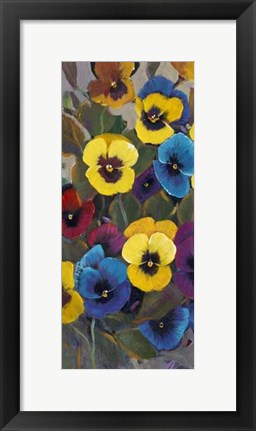 Framed Pansy Panel I Print
