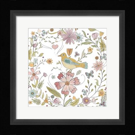 Framed Happy Garden II Print