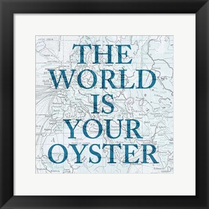 Framed Map Words II Print