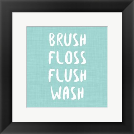 Framed Brush, Floss etc Print