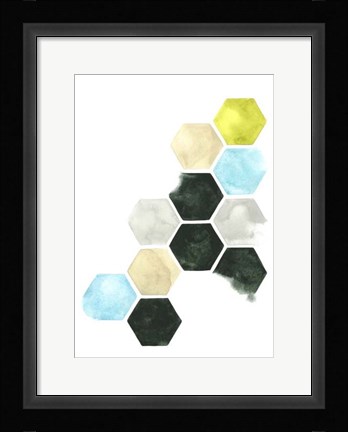 Framed Hazed Honeycomb I Print
