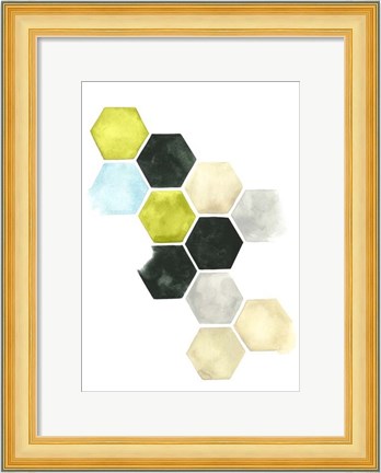 Framed Hazed Honeycomb II Print