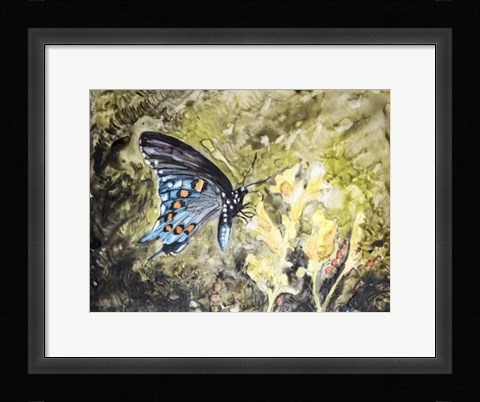 Framed Butterfly in Nature I Print
