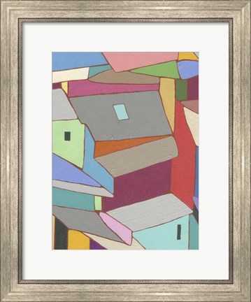 Framed Rooftops in Color XI Print