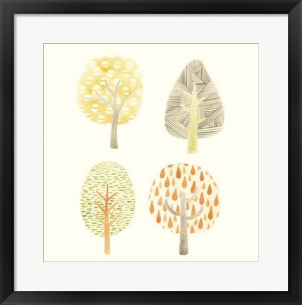 Framed Forest Patterns I Print