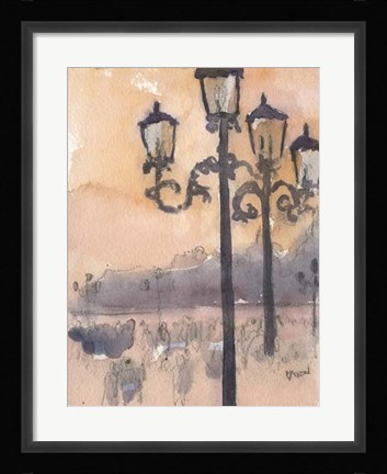 Framed Venice Watercolors I Print