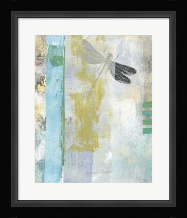 Framed Serene Dragonfly I Print