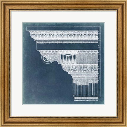 Framed Capital Blueprint I Print