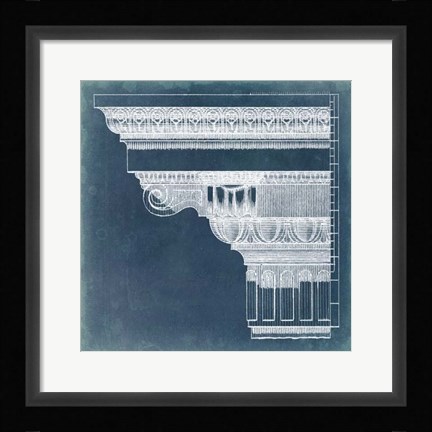 Framed Capital Blueprint I Print