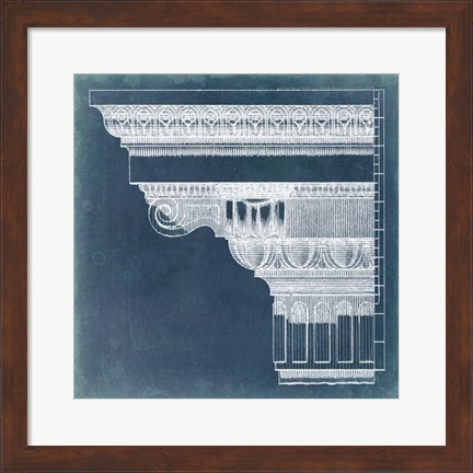 Framed Capital Blueprint I Print