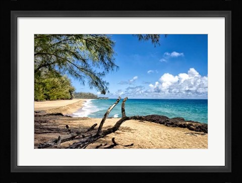 Framed Lumahai Beach Print