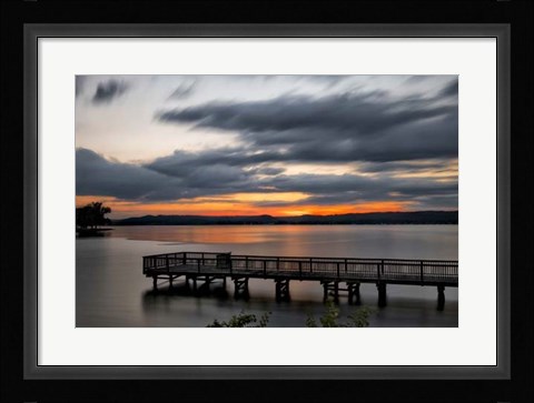 Framed Lake Sunset Print