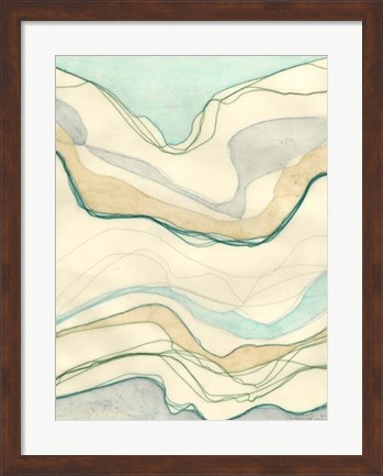 Framed Ocean Cascade I Print