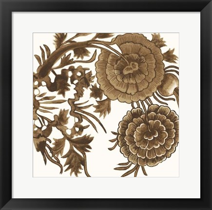 Framed Tapestry Floral III Print