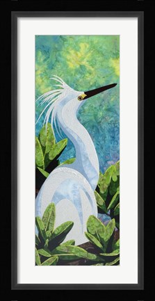 Framed Snowy Egret Print