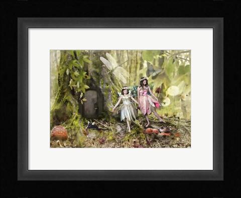 Framed Frolicking Fairies Print