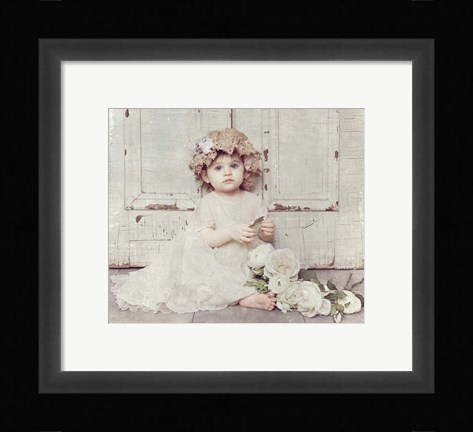 Framed Victorian Baby on Porch Print