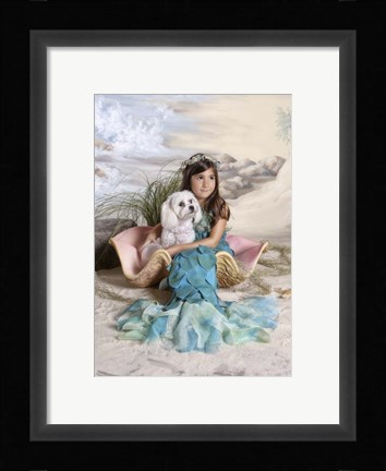 Framed Mermaid and Merdog Print