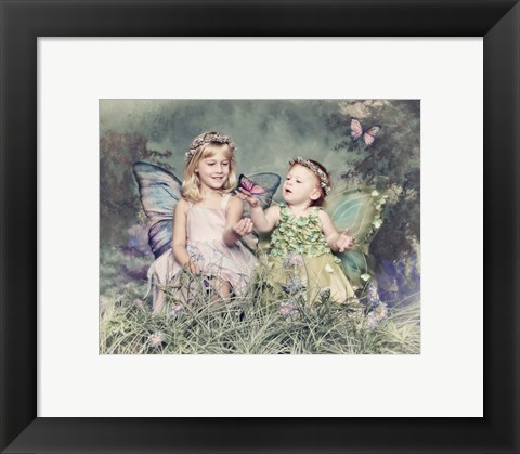 Framed Catching Butterflies Print