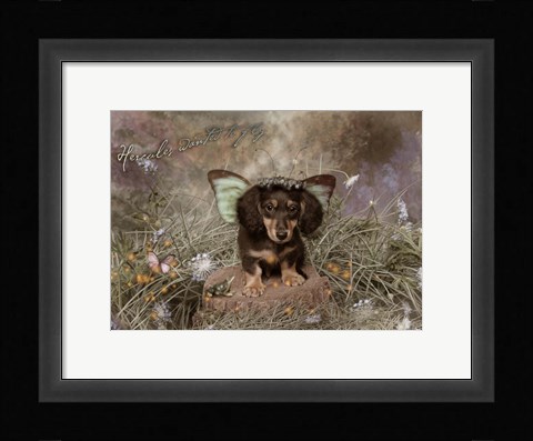 Framed Fairy Dog Print