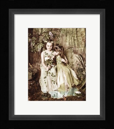 Framed Fairies in Forest Print