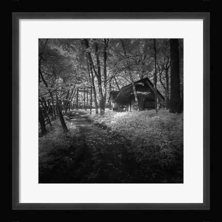 Framed Cabin in the Woods Print