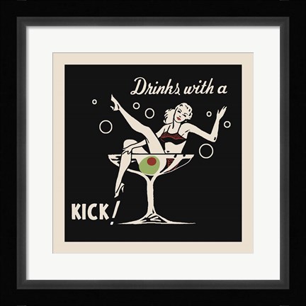 Framed Drinks With A Kick Print