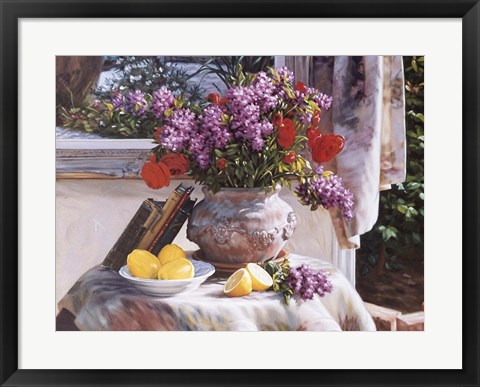 Framed Lilacs And Lemons Print