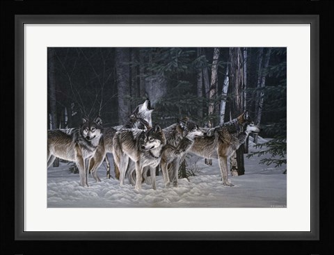 Framed Breaking The Silence- Wolves Print