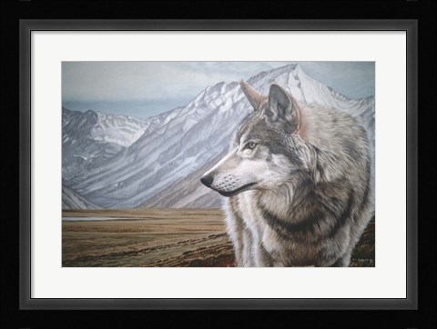 Framed Distant Mountains Print