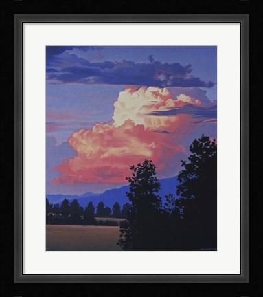 Framed Evening Clouds Print