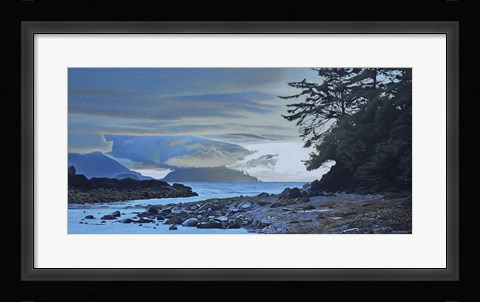 Framed Haida Gwaii Evening Shore Print