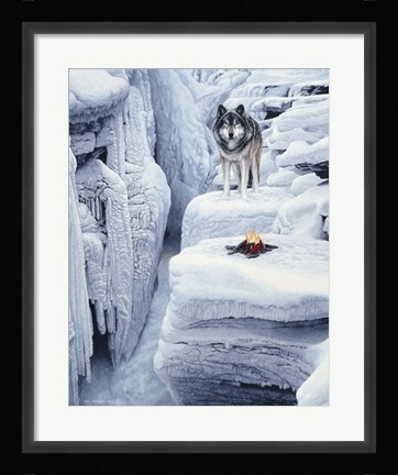 Framed Frozen Waterfall Print