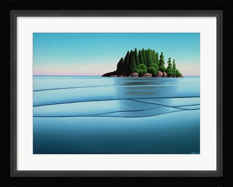 Framed Coastal Island Print