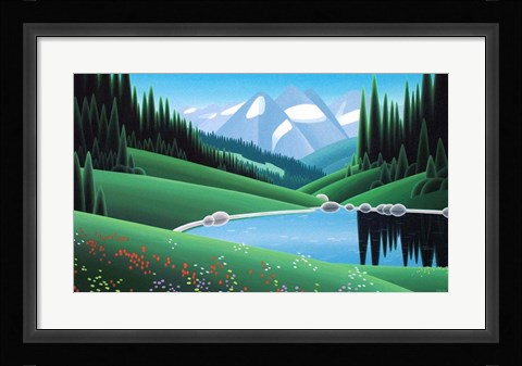 Framed Apine Vista Print