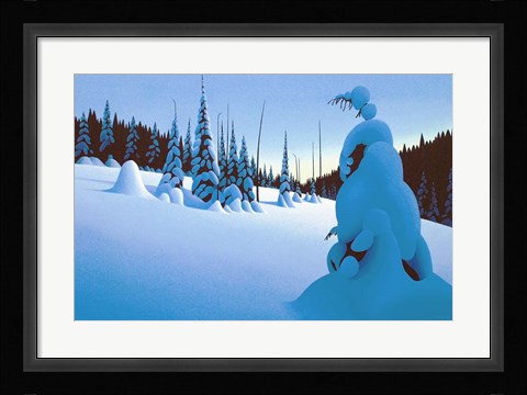 Framed Snowy Dawn Print