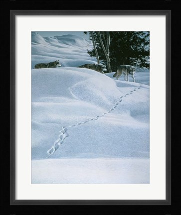 Framed Winter Tracking Print