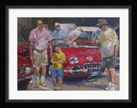 Framed Red Vette Print