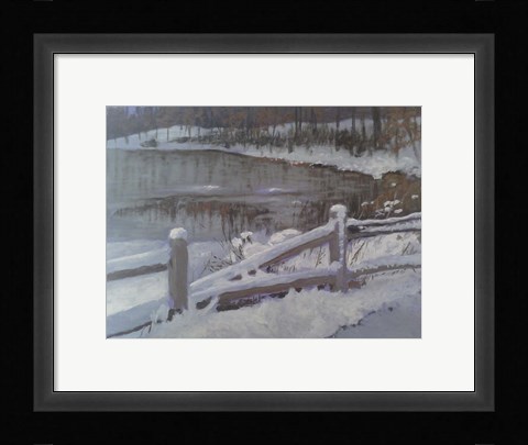 Framed Nature Center Wintertime Print