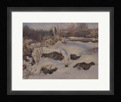 Framed Snow Mounds Print