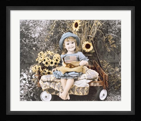Framed Sunflower Smile Print