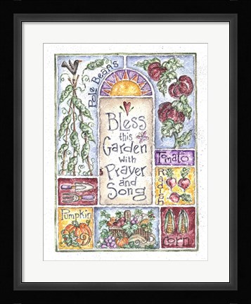 Framed Bless the Garden with Prayer and Song Print