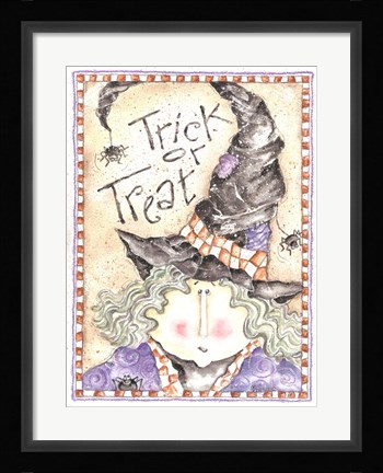 Framed Trick or Treat Witch Print