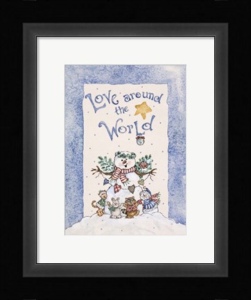 Framed Love Around The World Print