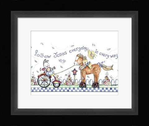 Framed Follow Jesus Every Day Print