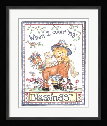 Framed When I Count My Blessings Print